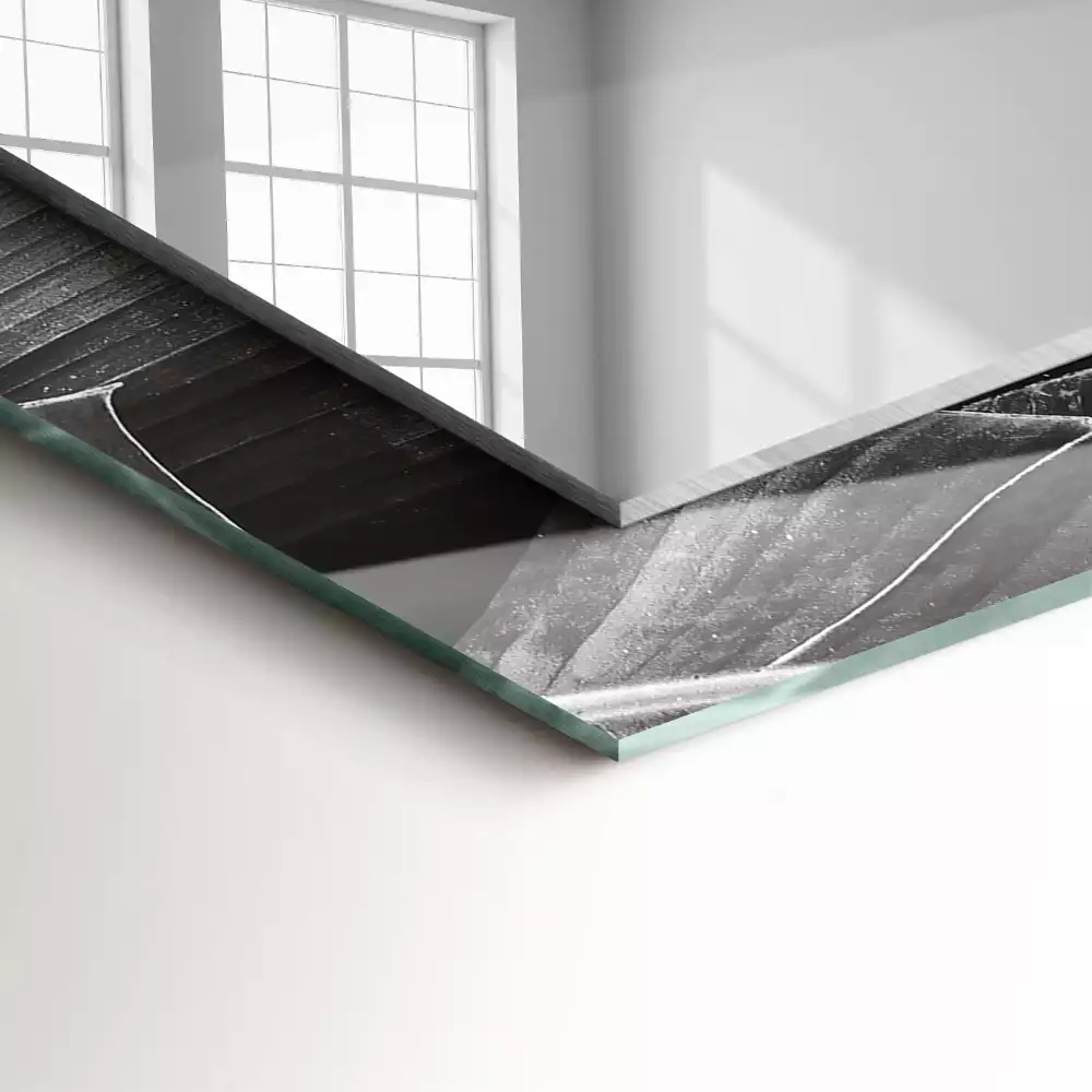 Miroir rectangulaire décoratif imprimé feuilles de bananier
