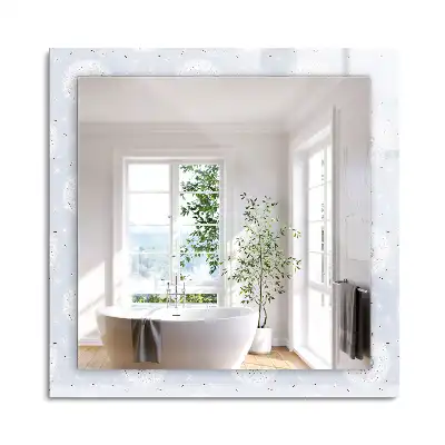 Miroir rectangulaire décoratif pissenlits et fleurs