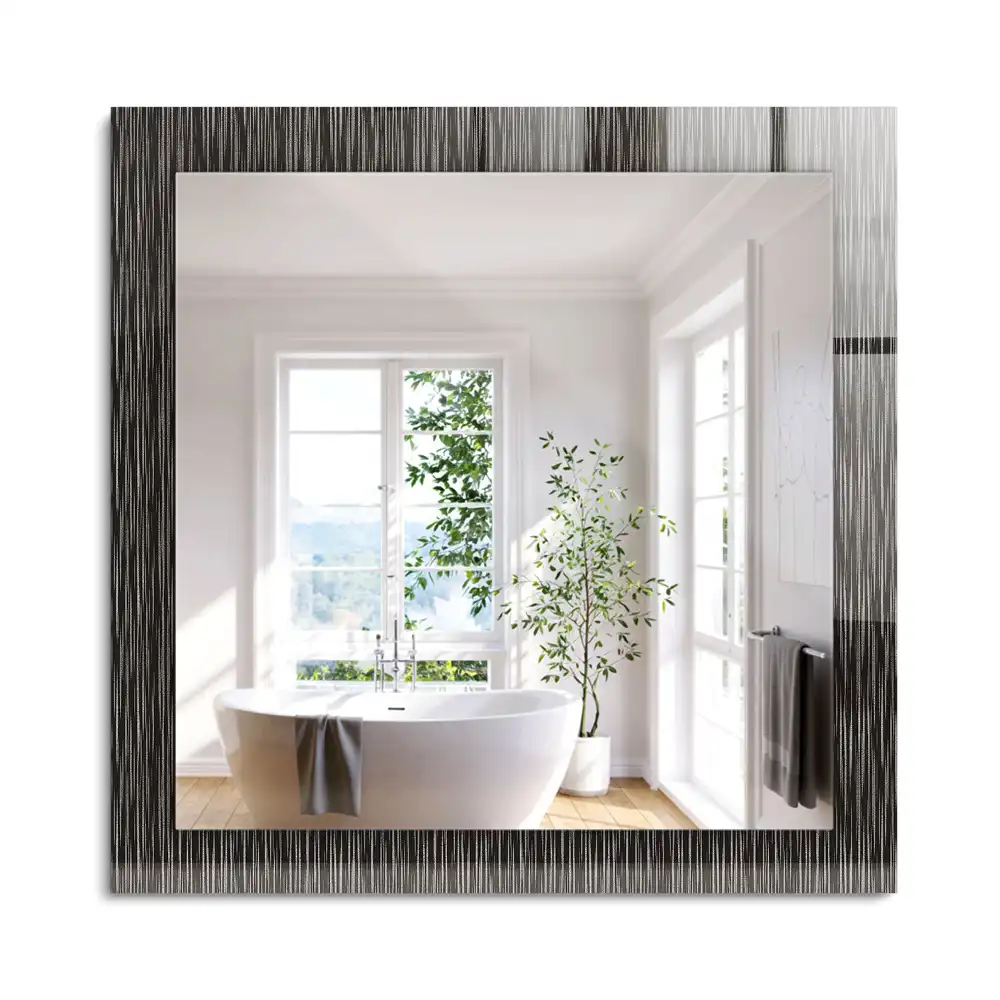 Miroir rectangulaire décoratif imprimé lignes modernes
