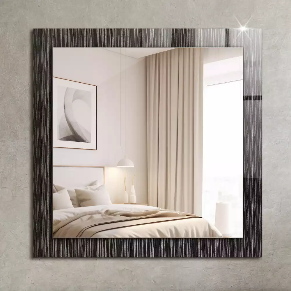 Miroir rectangulaire décoratif imprimé lignes modernes