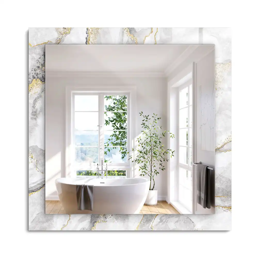 Miroir rectangulaire imprimé marbre veiné