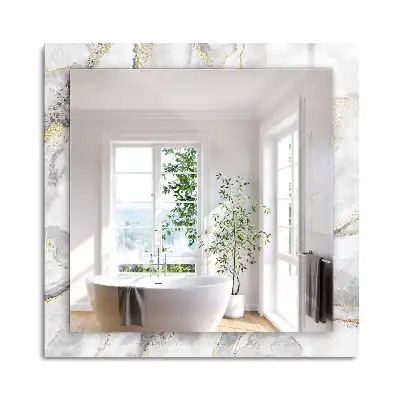 Miroir rectangulaire imprimé marbre veiné