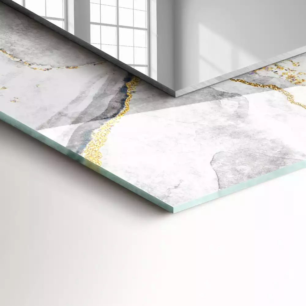 Miroir rectangulaire imprimé marbre veiné
