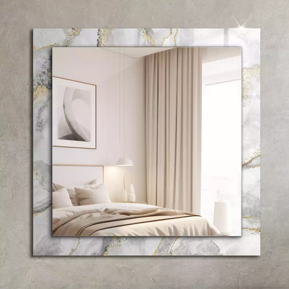 Miroir rectangulaire imprimé marbre veiné
