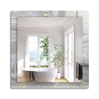 Miroir rectangulaire décoratif motifs de marbre abstrait