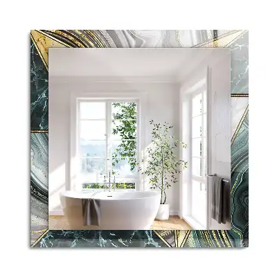 Miroir rectangulaire imprimé motifs géométriques abstraits