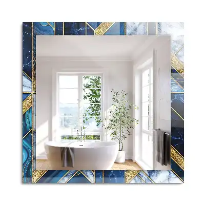 Miroir rectangulaire décoratif imprimé mosaïque géométrique abstraite