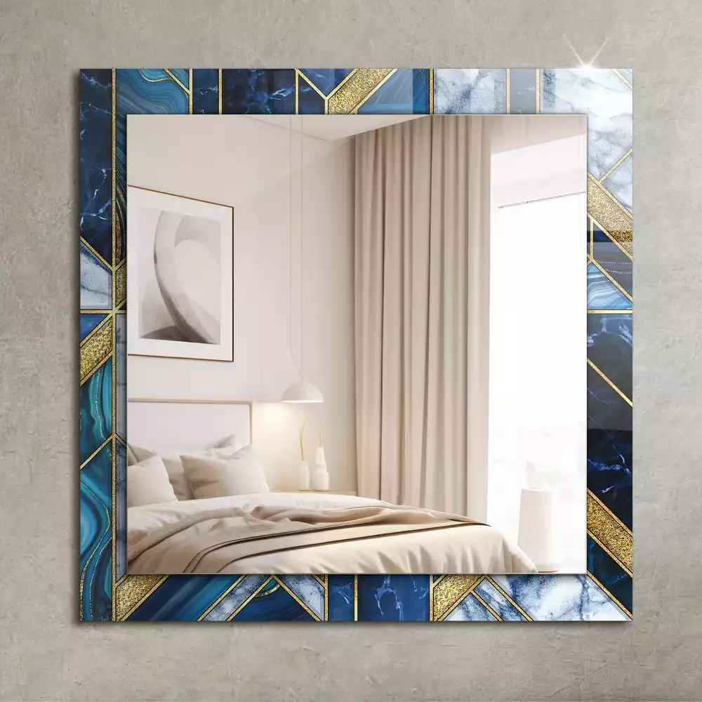 Miroir rectangulaire décoratif imprimé mosaïque géométrique abstraite