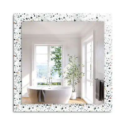 Miroir rectangulaire décoratif mosaïque style terrazzo