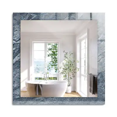 Miroir rectangulaire imprimé structure de roche minérale