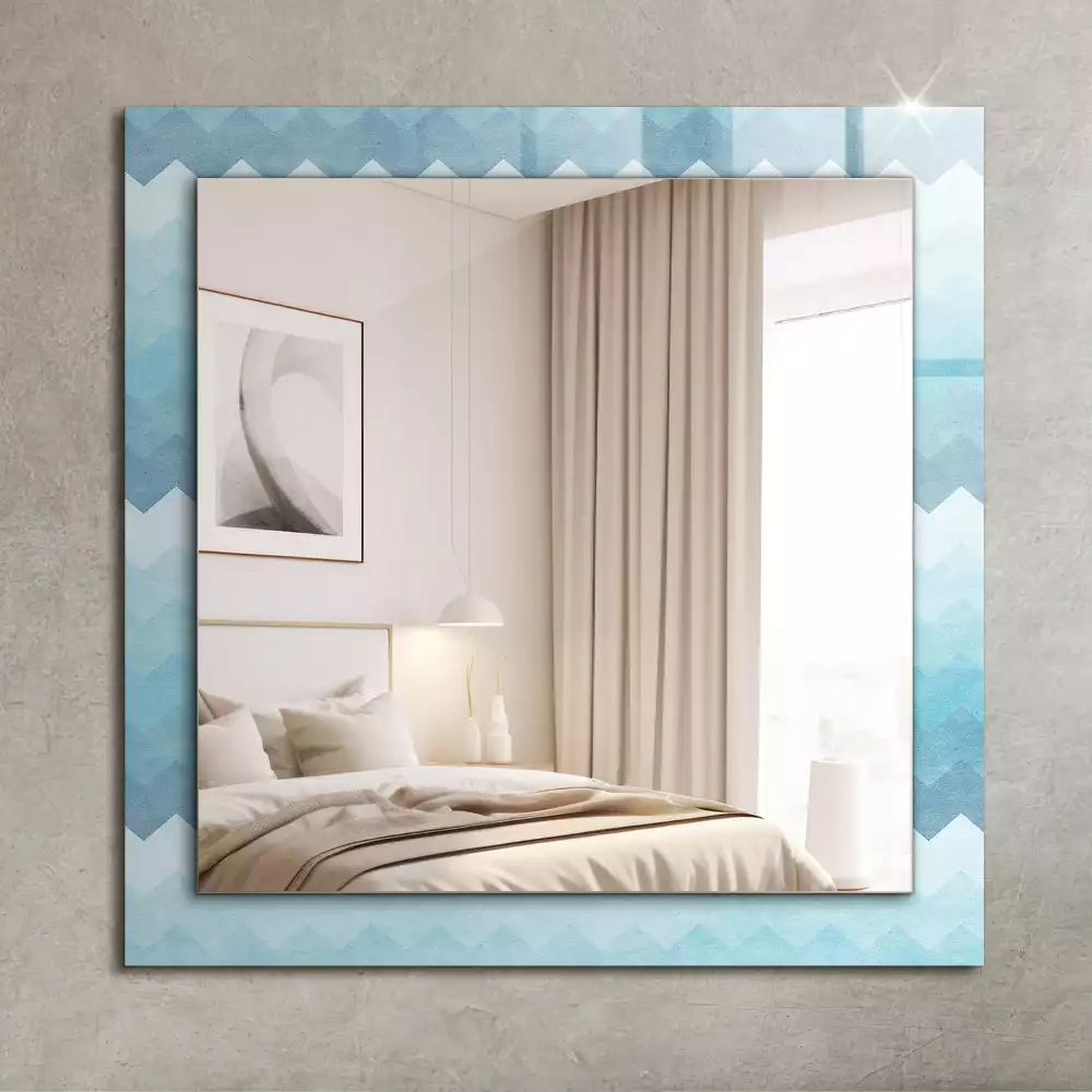 Miroir rectangulaire décoratif motif en zigzag avec dégradé