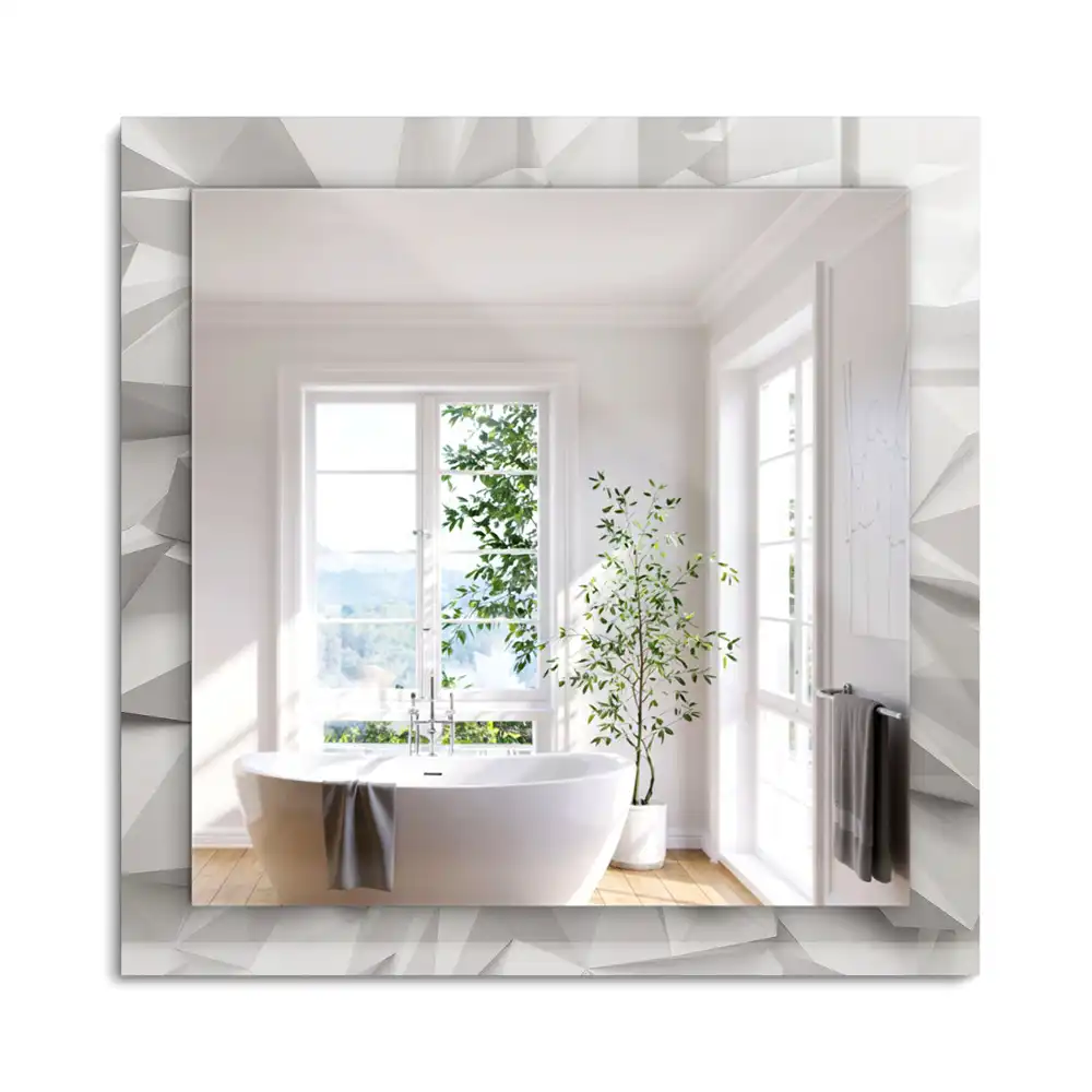 Miroir rectangulaire décoratif imprimé formes géométriques abstraites