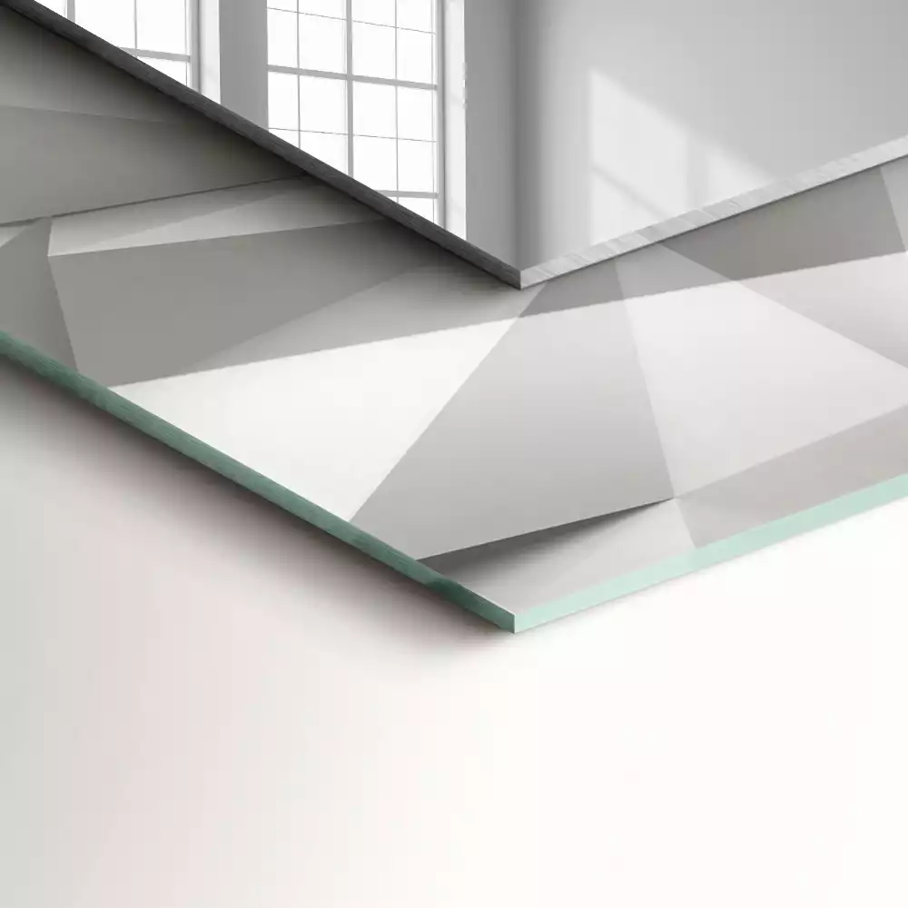 Miroir rectangulaire décoratif imprimé formes géométriques abstraites