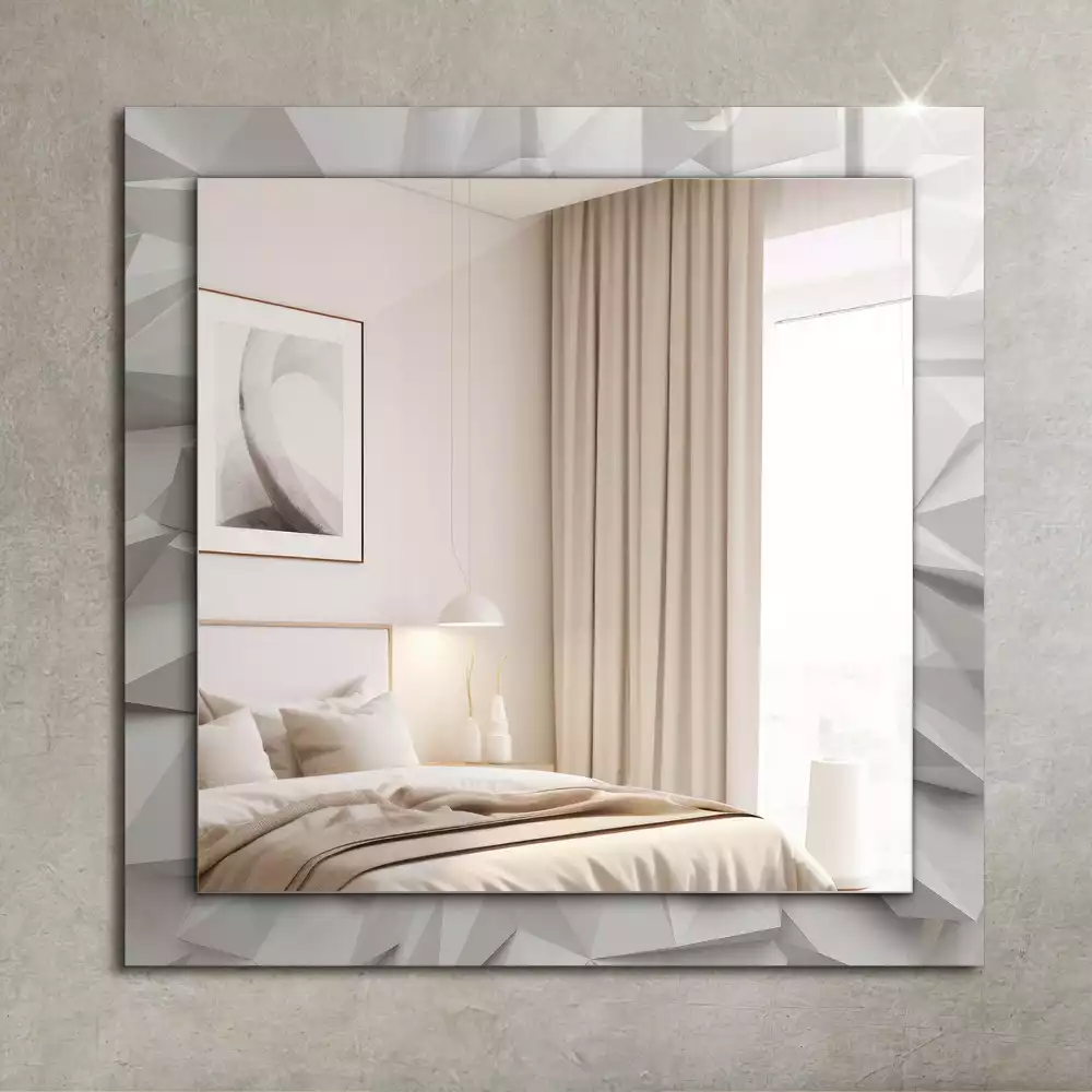 Miroir rectangulaire décoratif imprimé formes géométriques abstraites