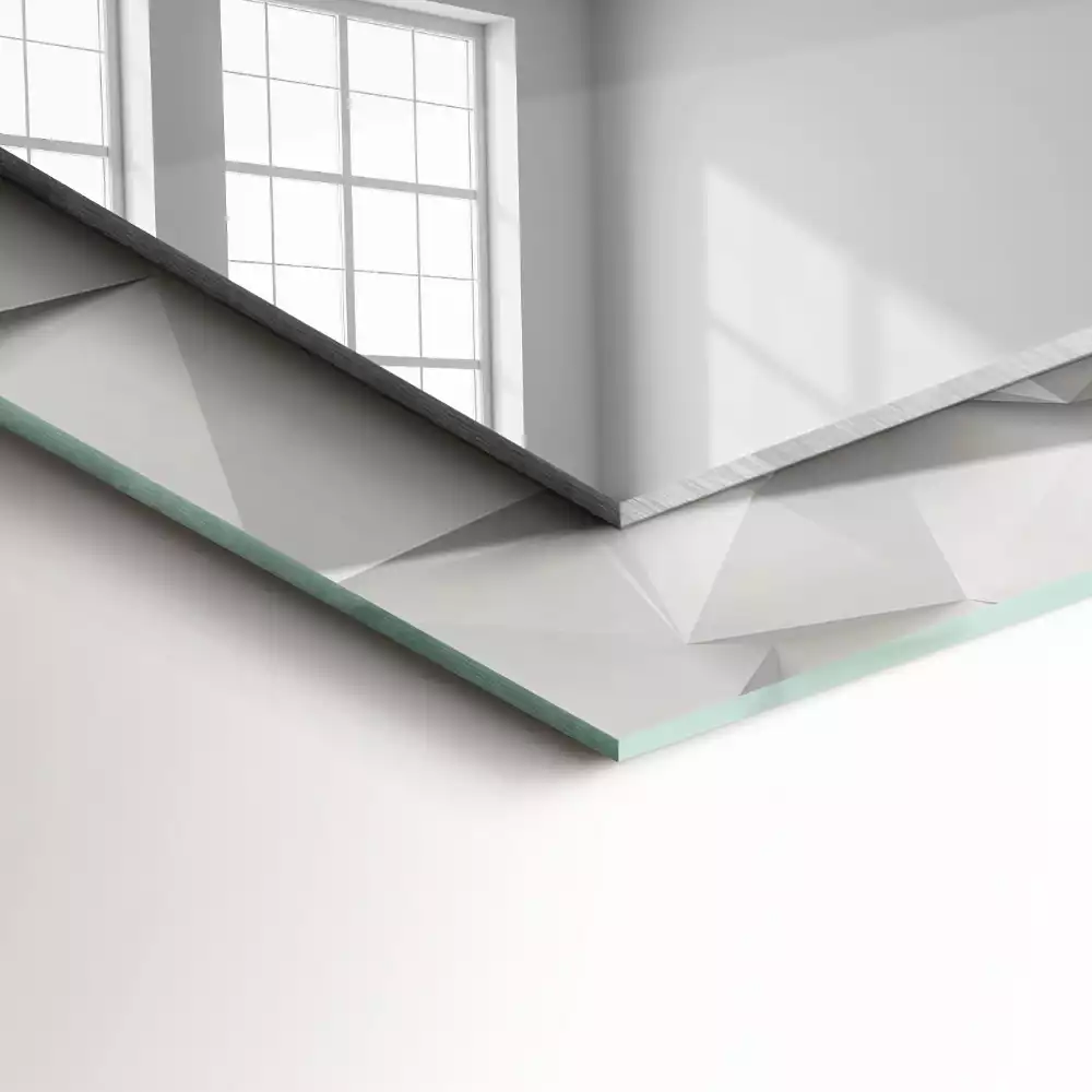 Miroir rectangulaire décoratif imprimé formes géométriques abstraites