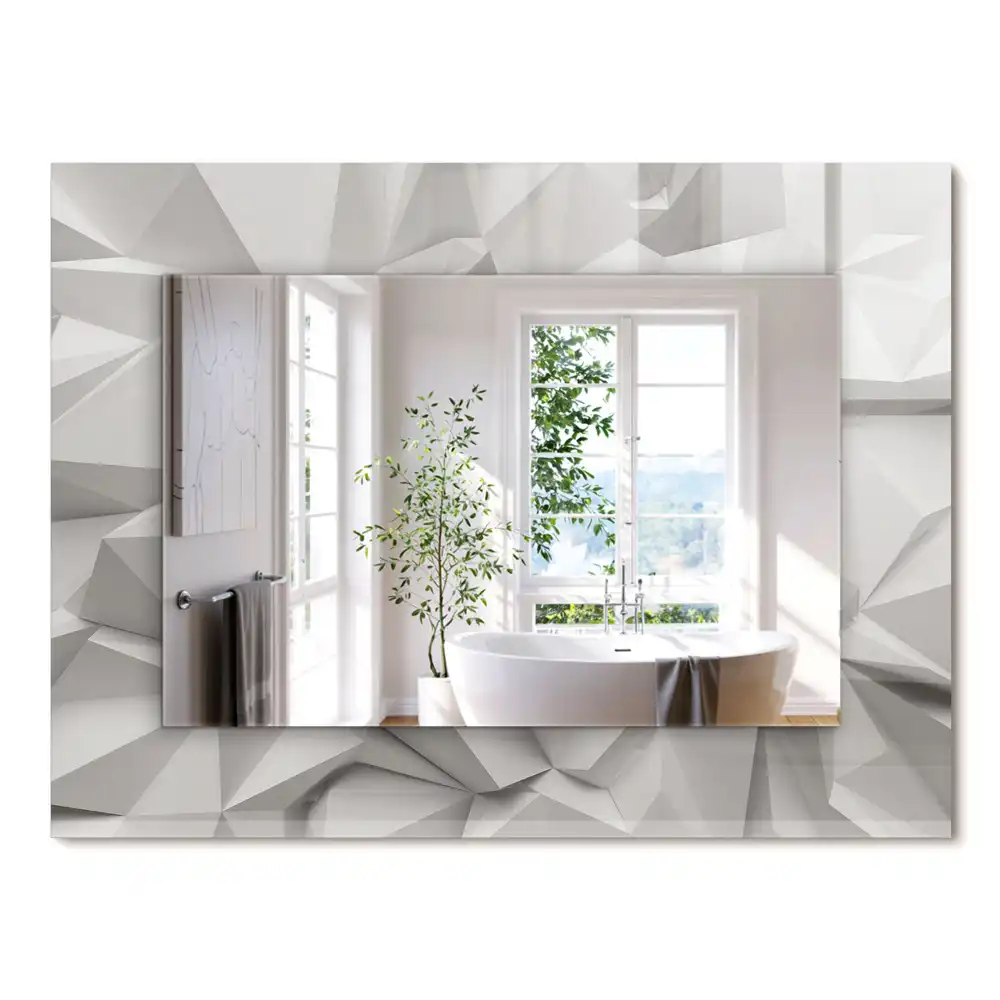 Miroir rectangulaire décoratif imprimé formes géométriques abstraites