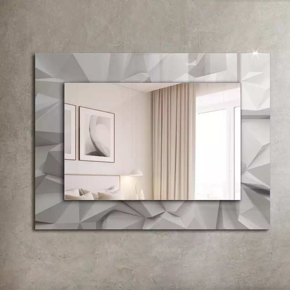 Miroir rectangulaire décoratif imprimé formes géométriques abstraites