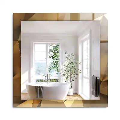 Miroir rectangulaire avec cadre imprimé formes géométriques