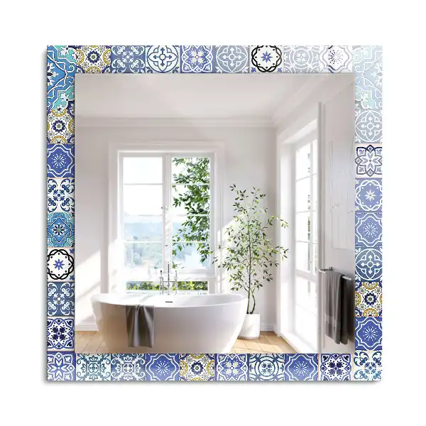 Miroir rectangulaire imprimé motifs marocains