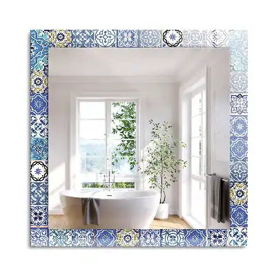 Miroir rectangulaire imprimé motifs marocains