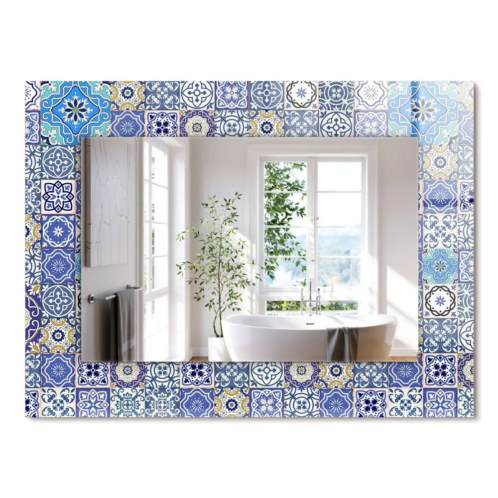 Miroir rectangulaire imprimé motifs marocains