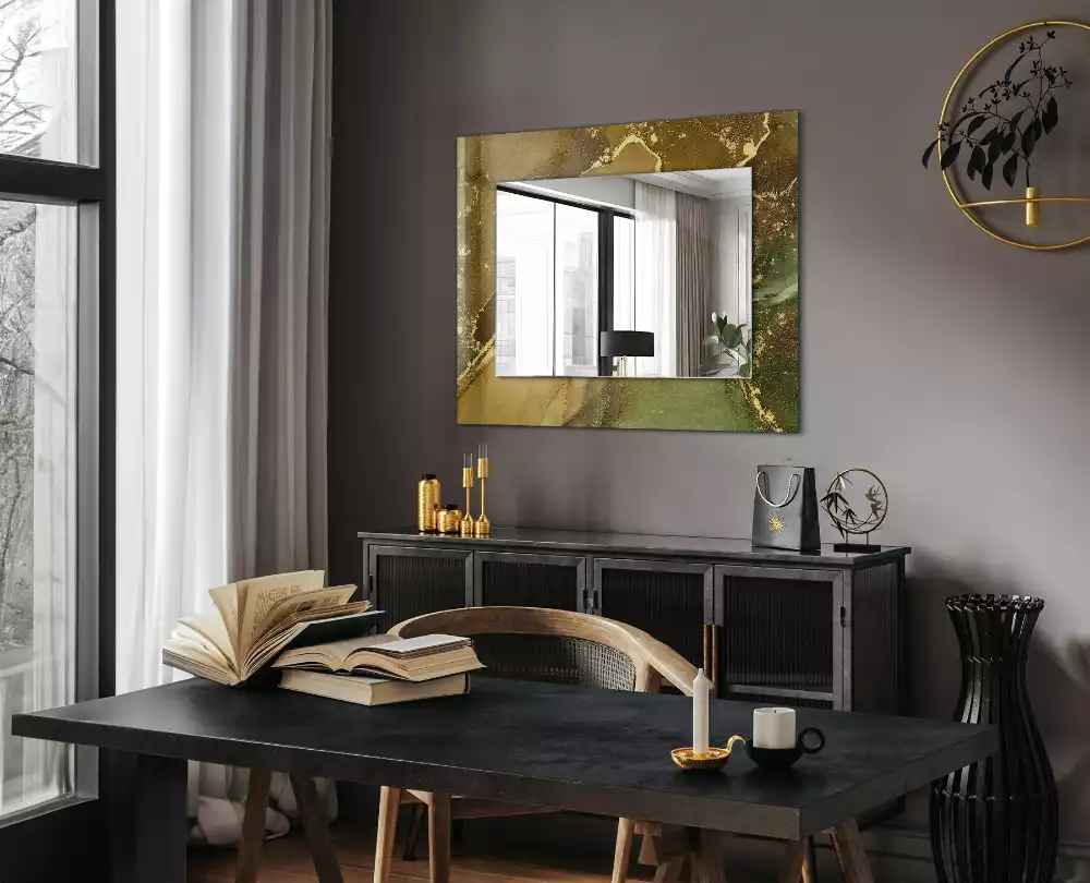 Miroir rectangulaire décoratif art abstrait