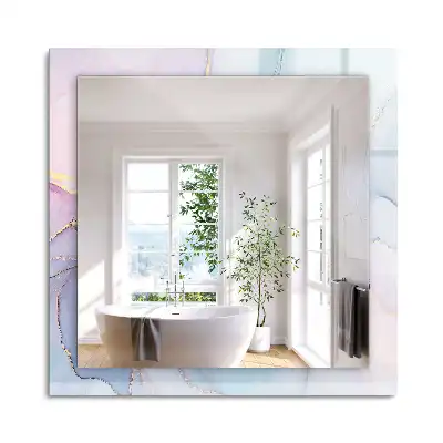 Miroir rectangulaire décoratif imprimé abstraction en aquarelle