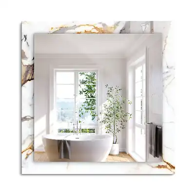 Miroir rectangulaire à cadre imprimé marbre veiné