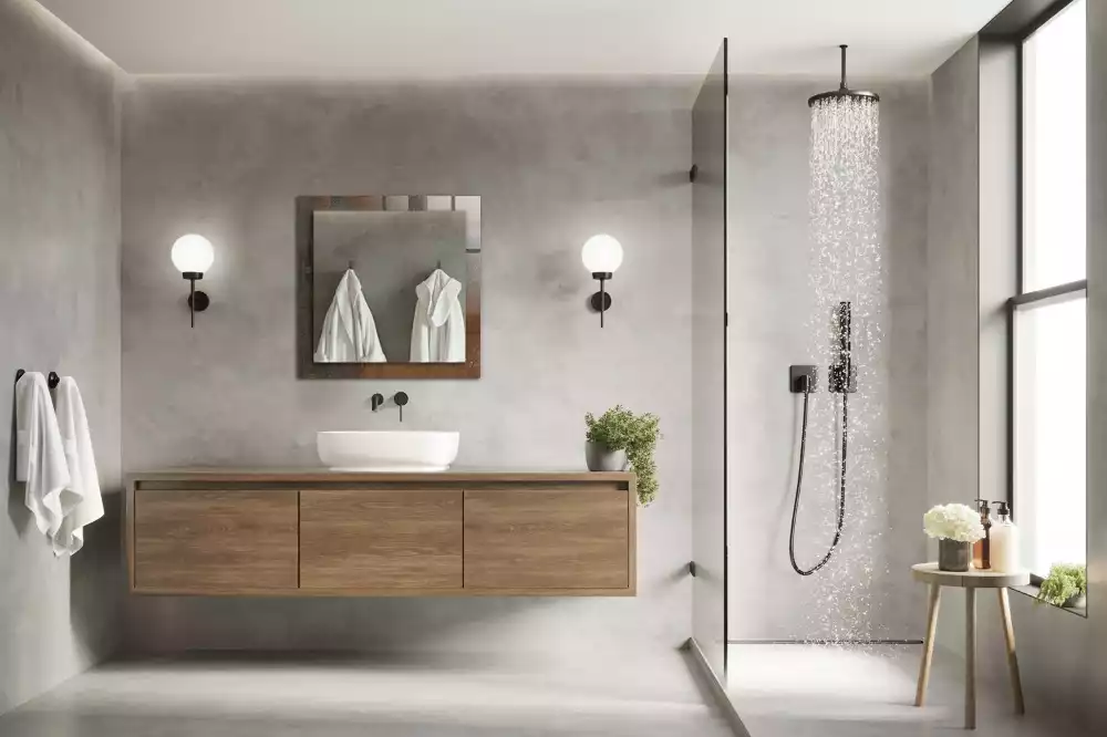 Miroir rectangulaire décoratif imprimé surface rouillée tendance