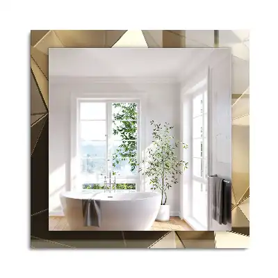 Miroir rectangulaire avec cadre imprimé formes géométriques