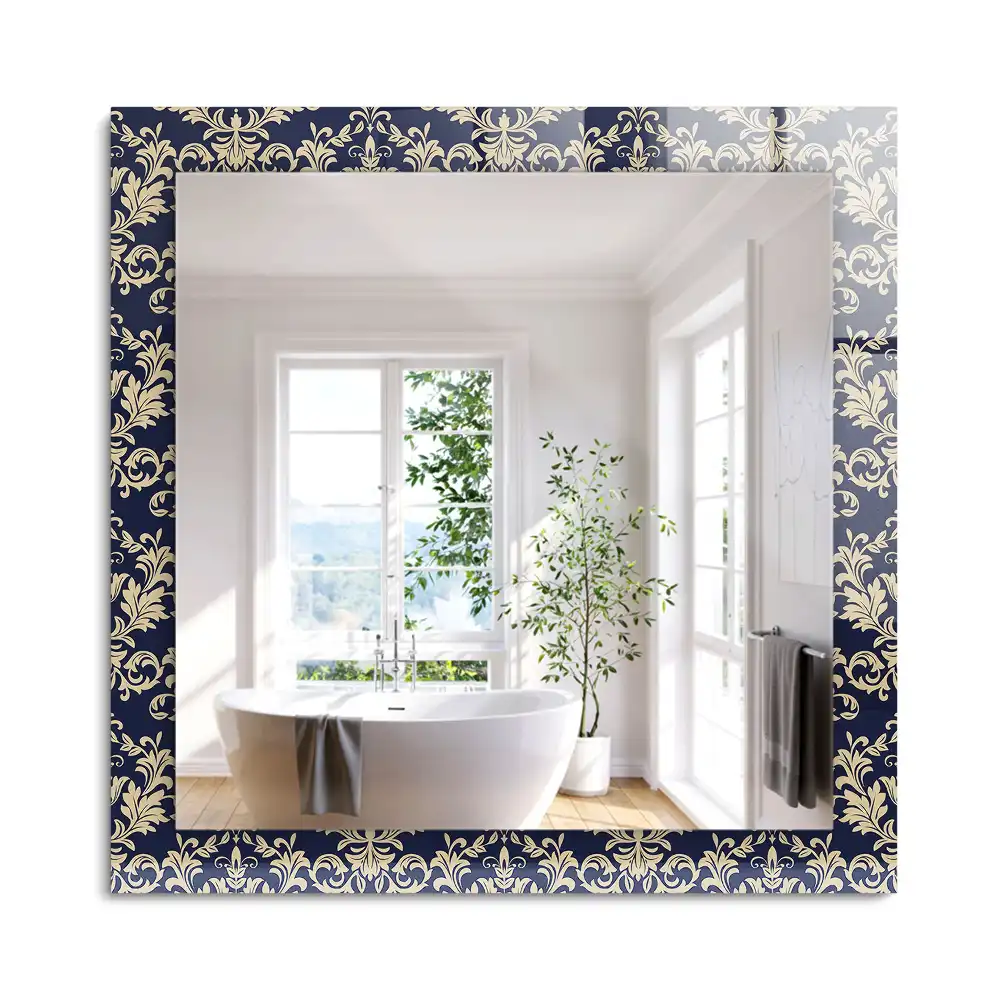 Miroir rectangulaire à cadre imprimé motif victorien pour papier peint