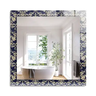 Miroir rectangulaire à cadre imprimé motif victorien pour papier peint