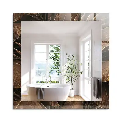 Miroir rectangulaire imprimé feuilles tropicales
