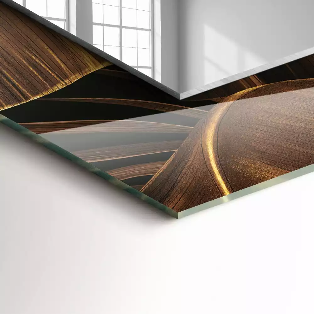 Miroir rectangulaire imprimé feuilles tropicales
