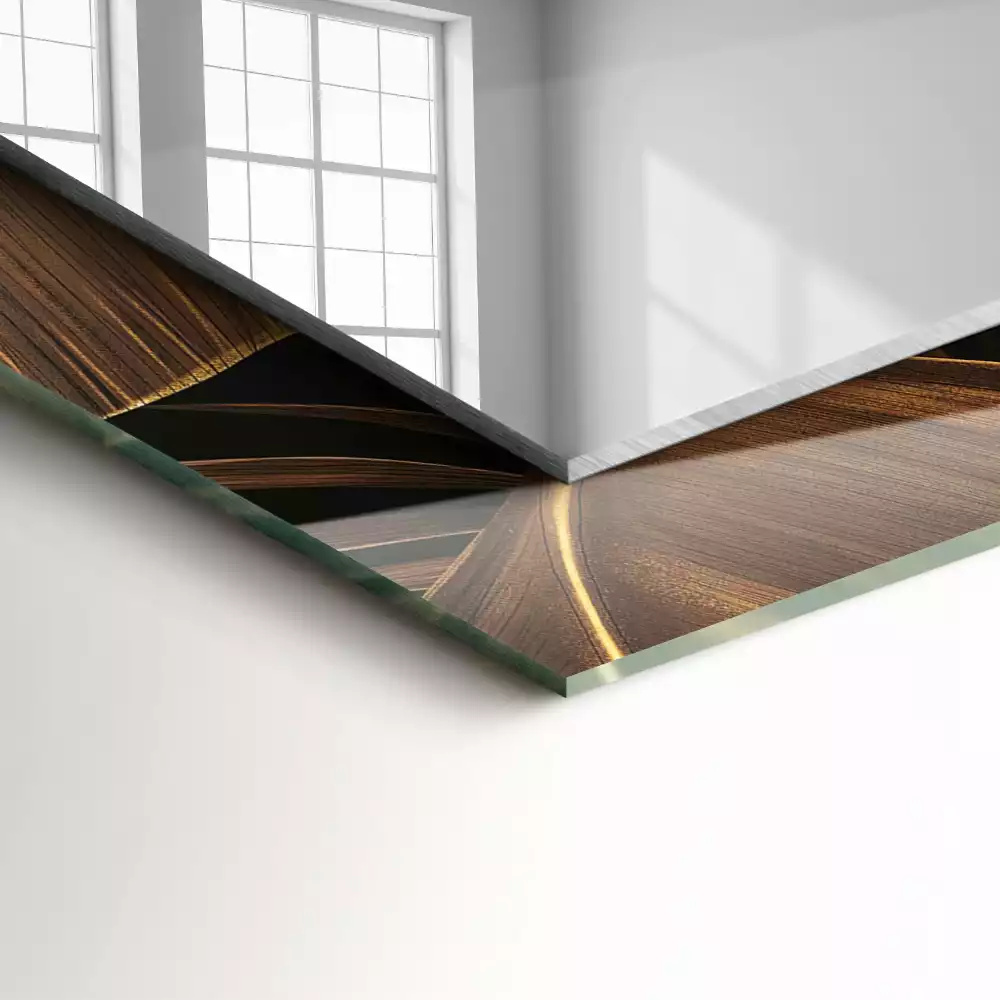 Miroir rectangulaire imprimé feuilles tropicales