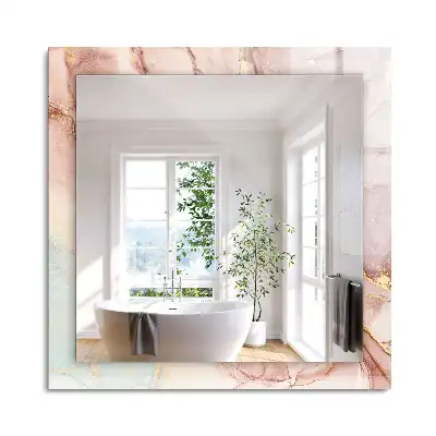 Miroir rectangulaire décoratif imprimé art abstrait en aquarelle