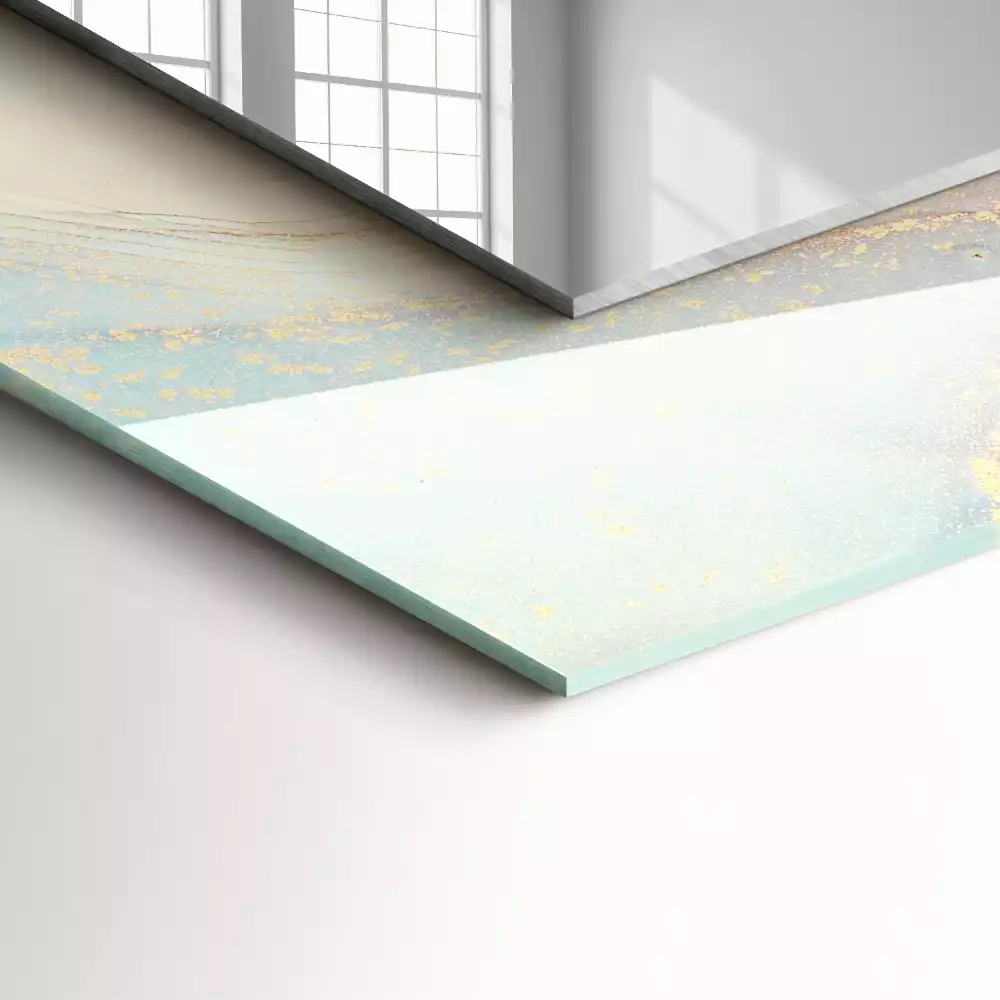Miroir rectangulaire décoratif imprimé art abstrait en aquarelle