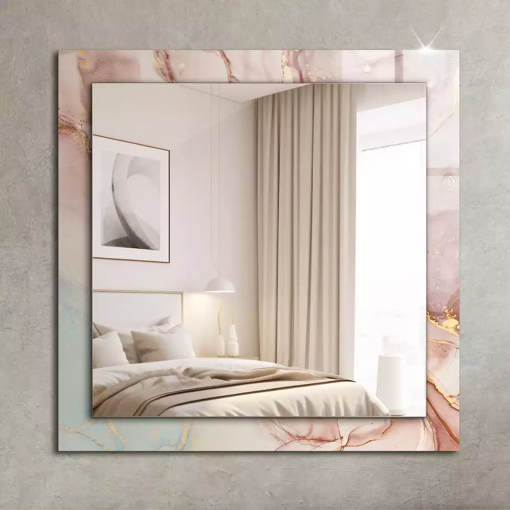 Miroir rectangulaire décoratif imprimé art abstrait en aquarelle