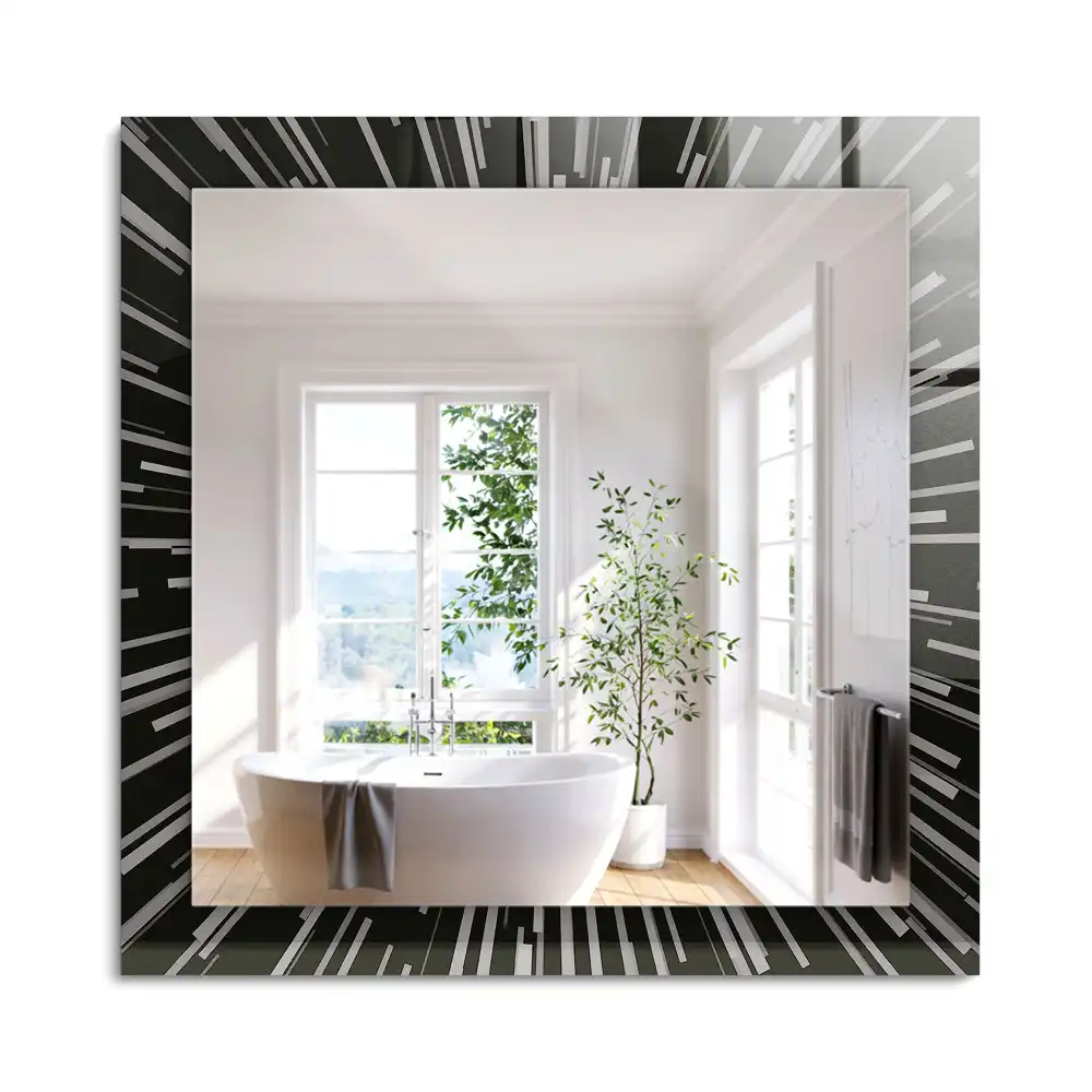 Miroir rectangulaire décoratif effet vitesse de la lumière
