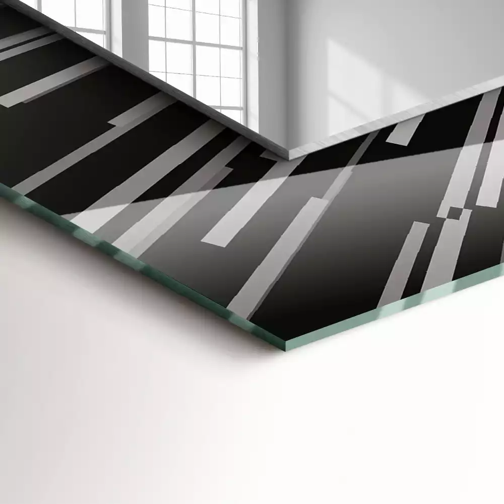 Miroir rectangulaire décoratif effet vitesse de la lumière