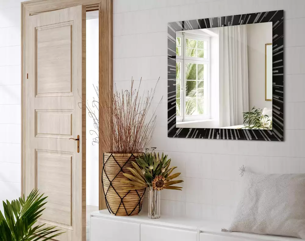 Miroir rectangulaire décoratif effet vitesse de la lumière