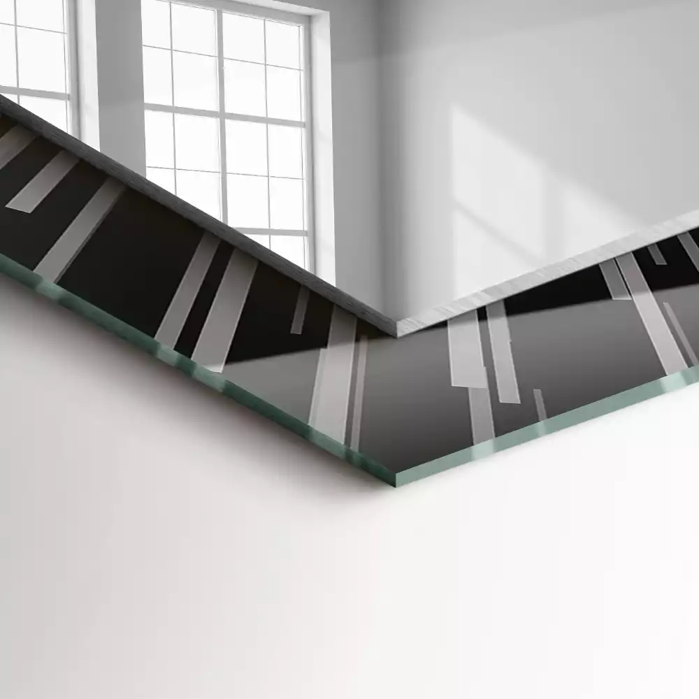 Miroir rectangulaire décoratif effet vitesse de la lumière