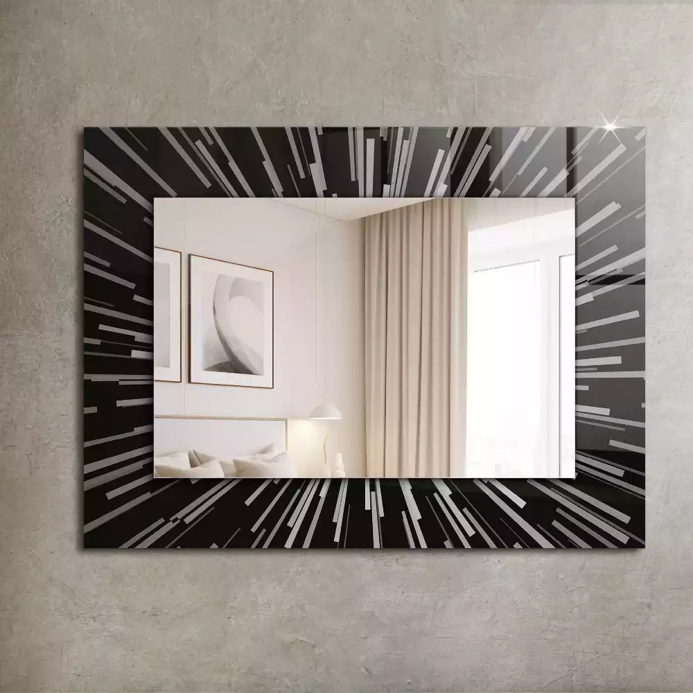 Miroir rectangulaire décoratif effet vitesse de la lumière