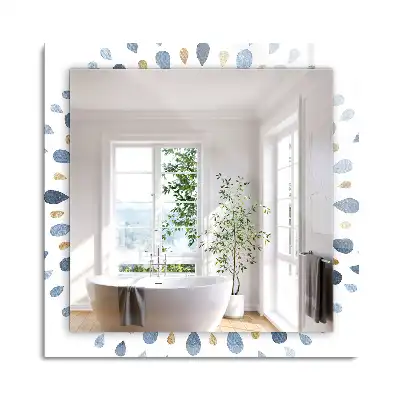 Miroir rectangulaire imprimé motif mandala abstrait