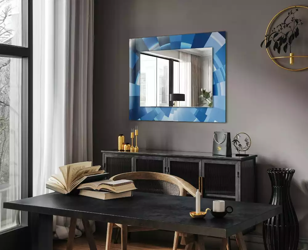 Miroir rectangulaire imprimé tunnel abstrait