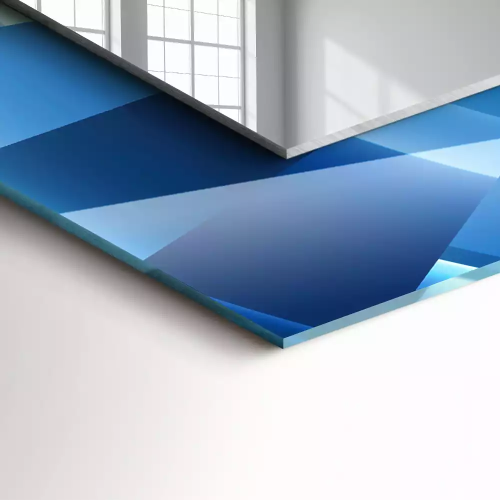 Miroir rectangulaire imprimé tunnel abstrait