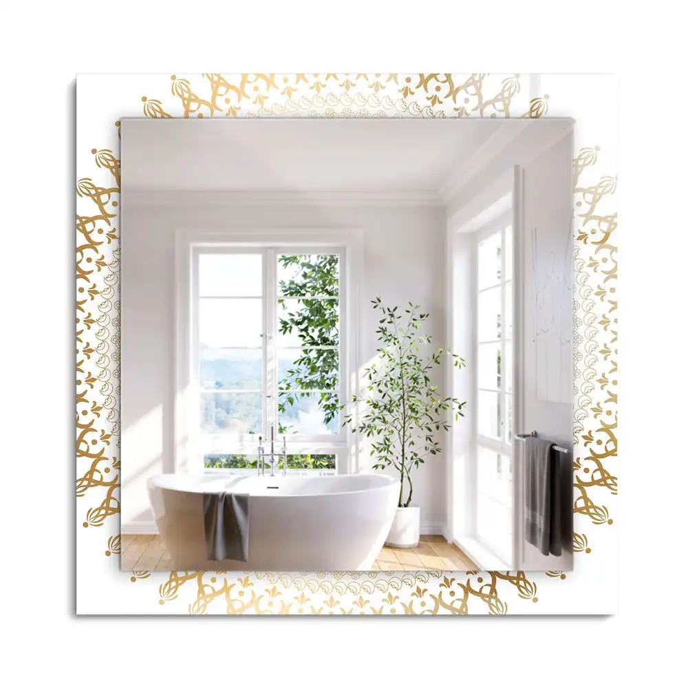Miroir rectangulaire décoratif motif mandala