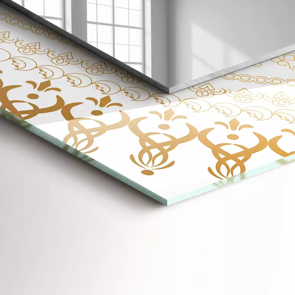 Miroir rectangulaire décoratif motif mandala