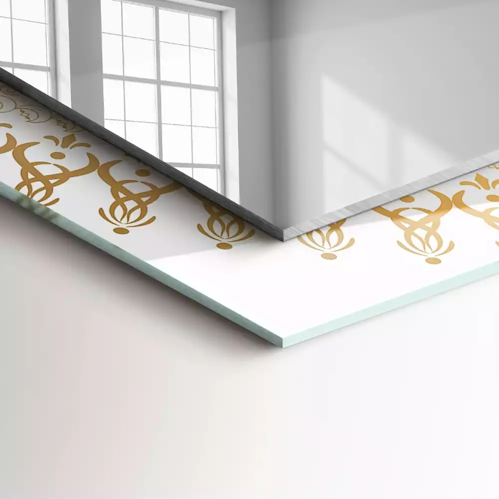 Miroir rectangulaire décoratif motif mandala