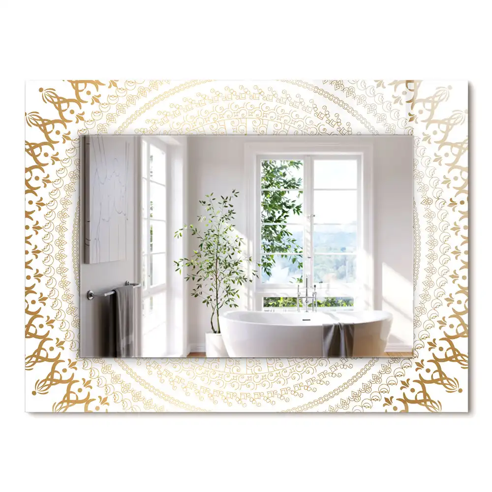 Miroir rectangulaire décoratif motif mandala